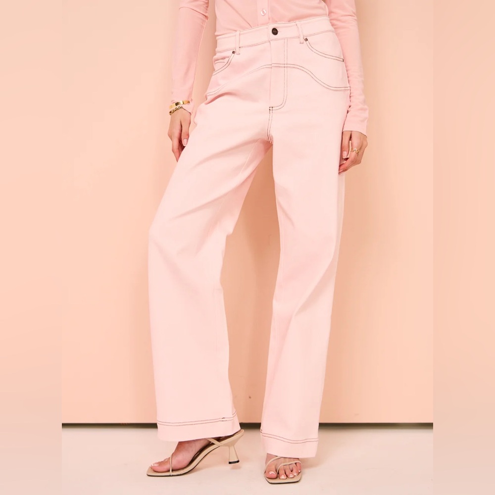Ownley Denim Set in Dusty Pink Pink Cowgirl Outfit NWT Medium - Picture 10 of 10